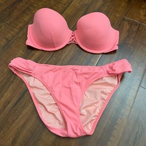 SWIM Victoria’s Secret coral push-up bikini set